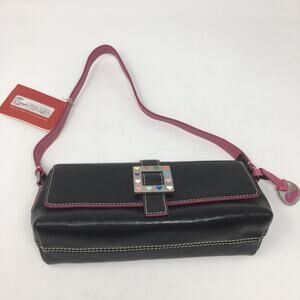Dooney & Bourke NWT Black Small Bag with Rainbow Heart Buckle